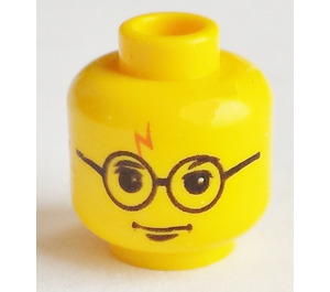 LEGO Yellow Harry Potter Head with Glasses and Red Lightning Bolt (Safety Stud) (3626)