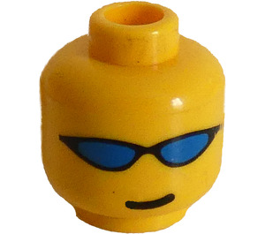 LEGO Yellow Head with Blue Sunglasses (Safety Stud) (3626)