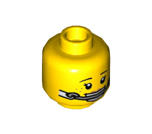 LEGO Yellow Head with Braces (Recessed Solid Stud) (3626 / 36406)