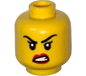 LEGO Gelb Kopf mit Weiblich Gesicht (Sicherheitsnoppe) (3274)