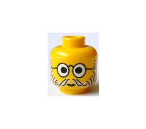 LEGO Geel Hoofd met Bril en Baard (Veiligheidsnop) (3626)