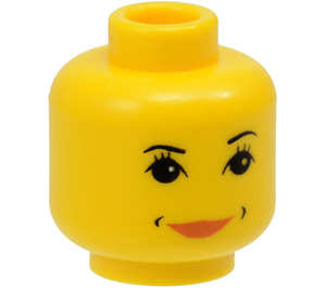 LEGO Yellow Hermione Granger Minifigure Female Head with Decoration (Safety Stud) (3626)