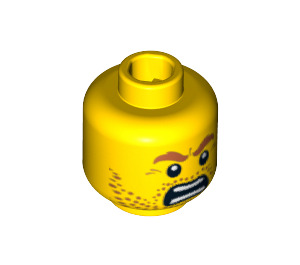 LEGO Yellow Highland Battler Head (Safety Stud) (3626 / 99291)