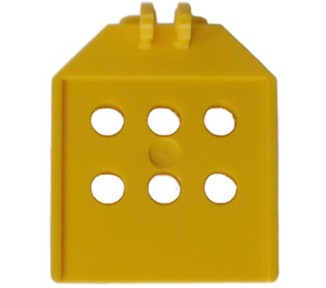 LEGO Gelb Scharnier 1 x 4 x 3.6 mit Löcher und 2 Finger (30625)