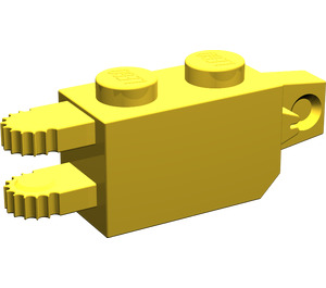 LEGO Yellow Hinge Brick 1 x 2 Horizontal Locking Double (47975)