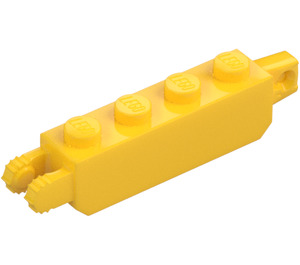 LEGO Gul Hængsel Klods 1 x 4 Låsning Dobbelt (30387 / 54661)