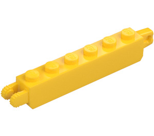 LEGO Žlutá Závěs Kostka 1 x 6 Zamykání Dvojité (30388 / 53914)