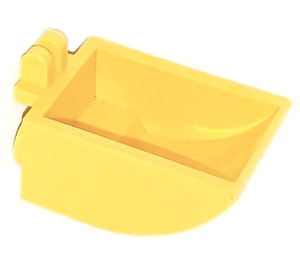 LEGO Giallo Cerniera Secchio 2 x 3 Curvo Parte inferiore, Hollow, con 2 Dita e 2 Bottoncini (4626)