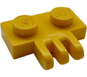 LEGO Yellow Hinge Plate 1 x 2 with 3 Stubs (2452)