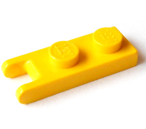 LEGO Keltainen Sarana Levy 1 x 2 jossa Kaksinkertainen Finger