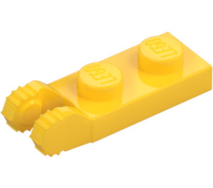 LEGO Gul Hengsel Plate 1 x 2 med Låsende Fingre med Rille (44302)