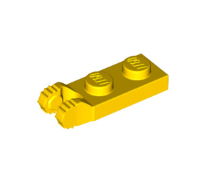 LEGO Geel Scharnier Plaat 1 x 2 met Vergrendelings Vingers met groef (44302)