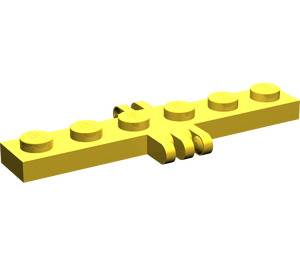 LEGO Yellow Hinge Plate 1 x 6 with 2 and 3 Stubs (4507)