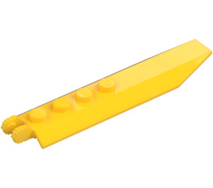 LEGO Gul Gångjärn Platta 1 x 8 med Vinklad Sida Extensions (fyrkantig platta under) (14137 / 50334)