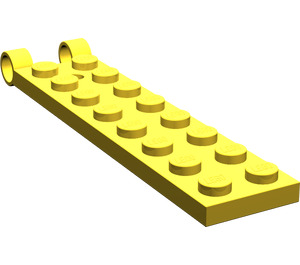 LEGO Yellow Hinge Plate 2 x 8 Legs (3324)