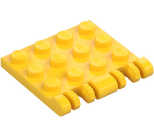 LEGO Yellow Hinge Plate 4 x 4 Locking (44570 / 50337)