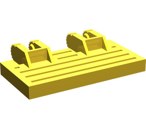 LEGO Yellow Hinge Train Gate 2 x 4 Locking Dual 2 Stubs with Rear Reinforcements (44569 / 52526)