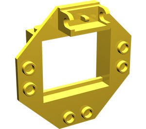 LEGO Gelb Scharnier Fenster Rahmen 1 x 4 x 3 mit Octagonal Panel und Seitenbolzen (2443)