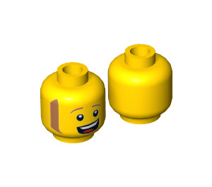 LEGO Yellow Ice Cream Mike Minifigure Head (Recessed Solid Stud) (3626 / 16106)
