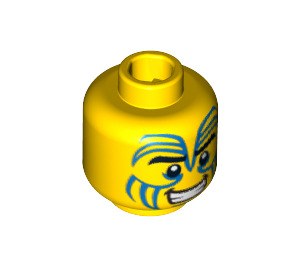 LEGO Gelb Island Warrior Kopf (Einbau-Vollbolzen) (3626 / 14631)