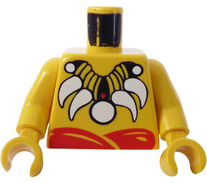 LEGO Gelb Islander King Torso mit Weiß Zahn Halskette mit Gelb Arme und Gelb Hände (973)