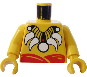 LEGO Yellow Islander King Torso with White Tooth Necklace with Yellow Arms and Yellow Hands (973)