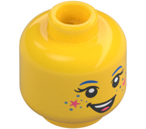 LEGO Giallo Izzie Minifigure Testa (Perno solido incassato) (3274 / 102957)