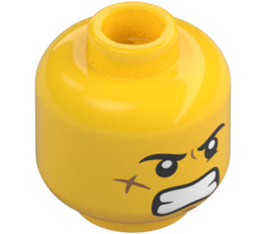 LEGO Amarillo Jack Davids Minifigura Cabeza (Espiga sólida hueca) (3626 / 66661)