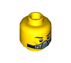 LEGO Yellow Jack Fireblade Head (Recessed Solid Stud) (3626 / 13127)