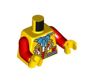 LEGO Gelb Jacke Torso mit Rot Ams und Affe King Kopf (973 / 76382)