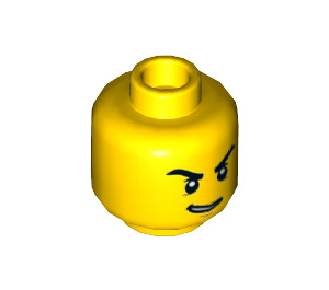 LEGO Yellow Jail Prisoner with Prison Outfit Minifigure Head (Recessed Solid Stud) (3626 / 24614)