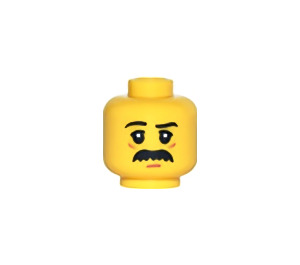 LEGO Yellow Janitor Minifigure Head (Recessed Solid Stud) (3626 / 25667)