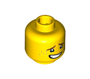 LEGO Yellow Jay - Casual Minifigure Head (Recessed Solid Stud) (3626 / 34570)