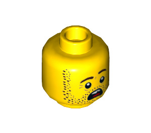 LEGO Yellow Jonas Jr. Minifigure Head (Recessed Solid Stud) (3626 / 56263)
