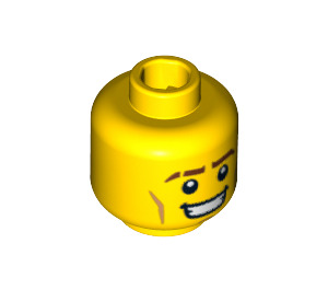 LEGO Yellow Jungle Boy Head (Safety Stud) (3626 / 10019)