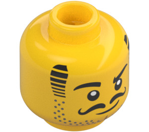 LEGO Yellow Jungle Explorer with Fedora Hat Minifigure Head (Recessed Solid Stud) (3274)