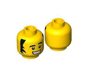 LEGO Giallo Kabob Bob Minifigure Testa (Perno solido incassato) (3626 / 16157)