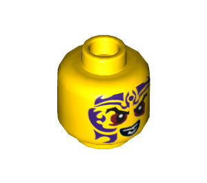 LEGO Yellow Kapau Minifigure Head (Recessed Solid Stud) (3626 / 19304)