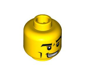 LEGO Yellow Karate Master Head (Safety Stud) (3626 / 91305)