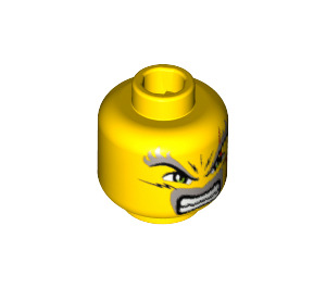 LEGO Yellow Keiken Head (Safety Stud) (3626 / 57319)
