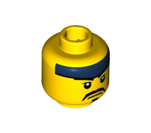 LEGO Yellow Kendo Fighter Minifigure Head (Recessed Solid Stud) (3626 / 24683)
