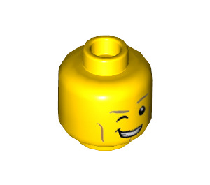 LEGO Gelb Lanze mit Jet Pack (70324) Minifigure Kopf (Einbau-Vollbolzen) (3626 / 23784)