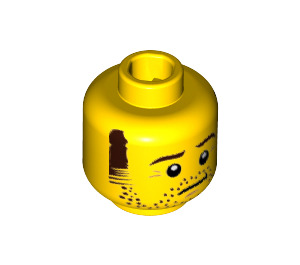 LEGO Yellow Larry the Barista Minifigure Head (Recessed Solid Stud) (3626 / 15916)