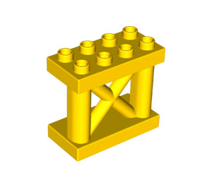 LEGO Yellow Lattice Wall 2 x 4 x 3 (65156)