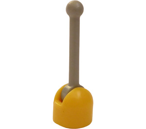 LEGO Yellow Lever Base with Light Gray Lever (4592)