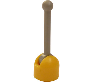 LEGO Yellow Lever Base with Light Gray Lever (4592 / 73587)