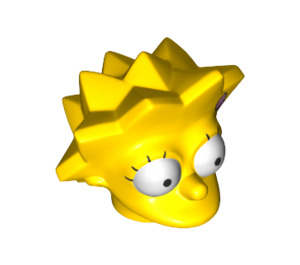 LEGO Yellow Lisa Simpson Head with Wide Eyes and Bright Pink Bow (20624)