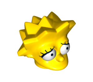 LEGO Keltainen Lisa Simpson Pää jossa Worried Look (16372)