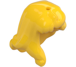 LEGO Giallo Capelli lunghi over Spalla con Curled Ends (3361)