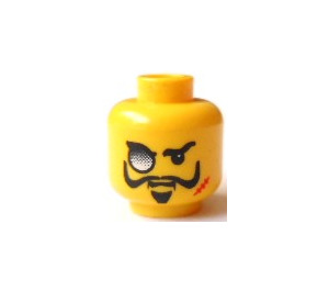 LEGO Yellow Lord Sam Sinister Head (Safety Stud) (3626)